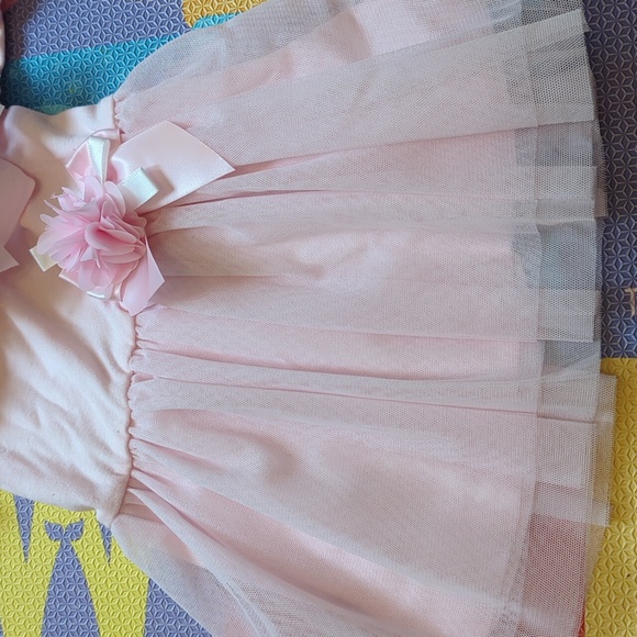 NWT Pink Baby Dress with Headband And Padded Hanger - Picture 2 of 4